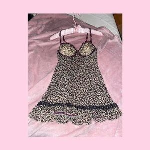 Victoria secret leopard lingerie nightie babydoll